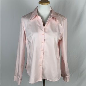 Jones Wear Essentials Quickcare Pink Button Down